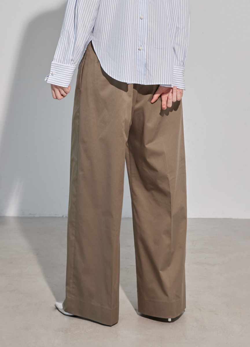 混棉口袋蓋設計直筒褲